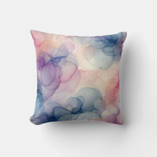 Coussin Art de l'encre d'aquarelle