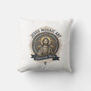 Coussin Art de mosaïque Jésus Art de mosaïque Jésus Foi ch