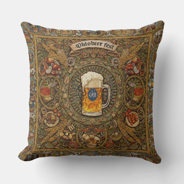 Coussin Art de mosaïque pour Oktoberfest (Recto)