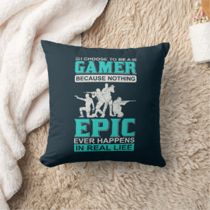 Coussin Art de mot pour joueur amusant
