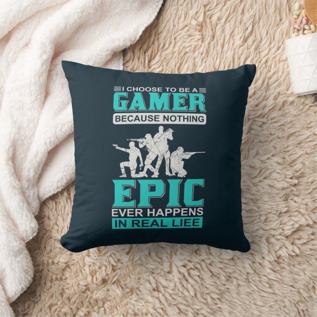 Coussin Art de mot pour joueur amusant (Couverture)