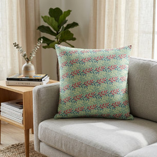 Coussin Art de motif sans couture de feuilles botaniques m