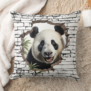 Coussin Art de mur de panda 3D – Safari réaliste