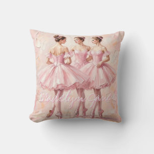 Coussin art de nurserie ballerine coquette art acryliqu