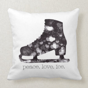Coussin Art de patinage artistique de glace d'amour de