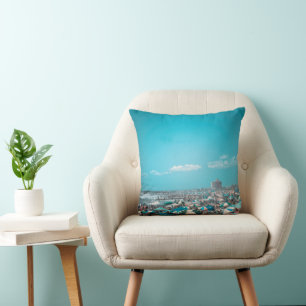 Coussin Art de plage côtière du New Jersey