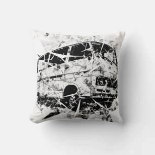 Coussin Art de rue urbain Abstrait Fourgonnette vintage br