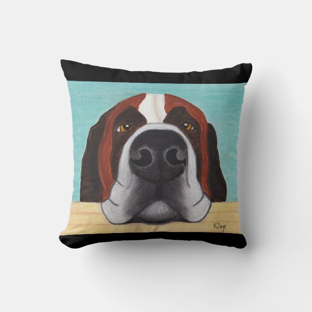 Coussin Art de St Bernard - pouvez-vous résister à ce (Recto)