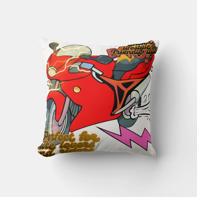 Coussin Art de vélo de course Vitesse (Recto)