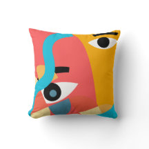 Art de visage abstrait et vif