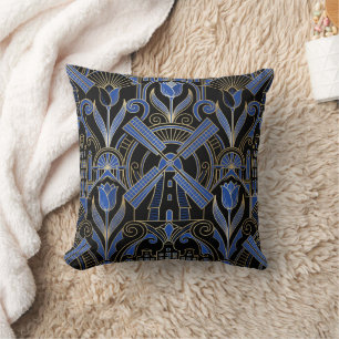 Coussin Art Déco Amsterdam Éoliennes Personnalisées