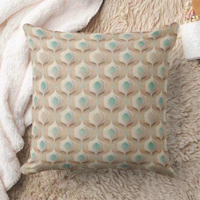 Coussin Art Déco côtier tons terreux - Géométrique (3) (Couverture)