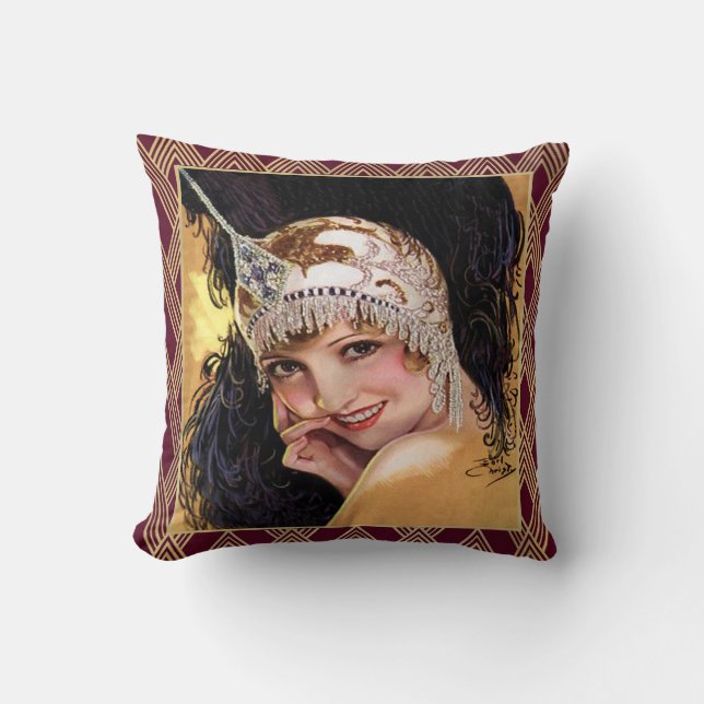 Coussin Art Déco - Flapper (Recto)