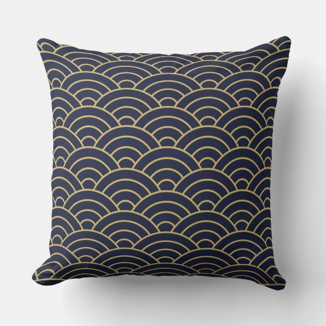 Coussin Art Déco Gatsby Style 1920 semiccles sur mesure (Recto)