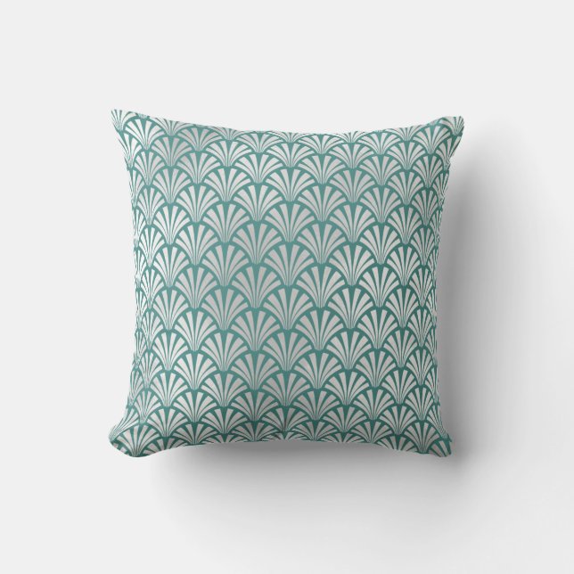 Coussin Art Déco Gris Monnaie Argent Gris Balances Coques (Recto)