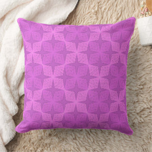 Coussin Art déco lilas vif géométrique
