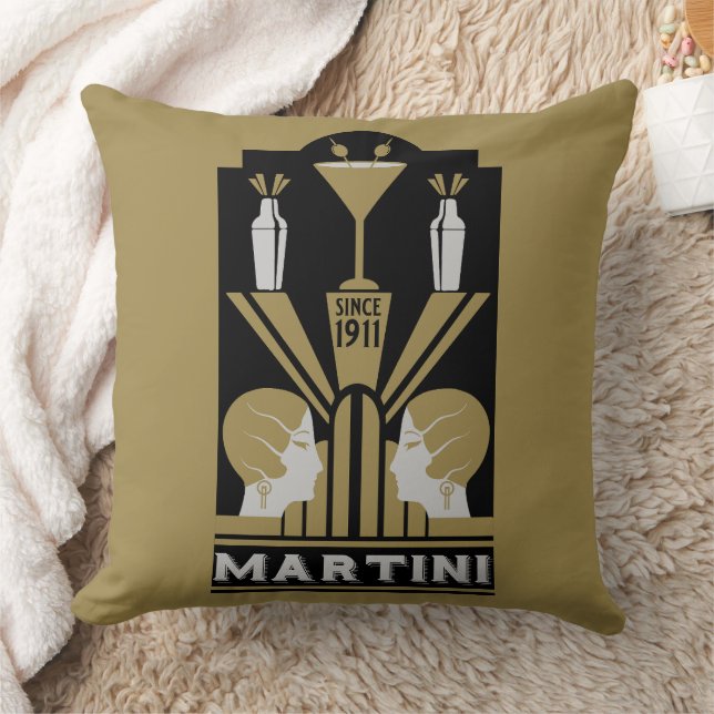 Coussin Art Déco Martini (Couverture)