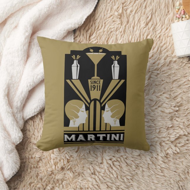 Coussin Art Déco Martini (Couverture)