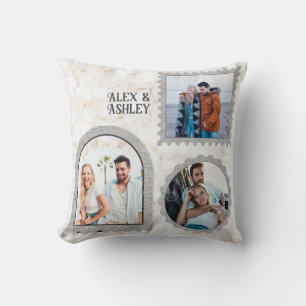 Coussin Art Déco Moderne Art Personnalisé Nom Photo Design
