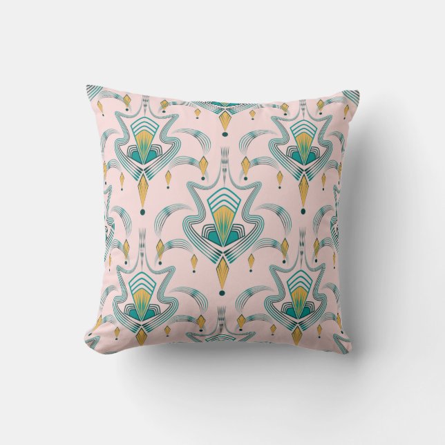 Coussin Art déco moderne motif ornement graphique. Abstrai (Recto)