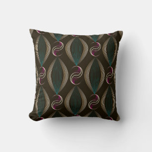 Coussin Art déco : motif vintage géométrique.