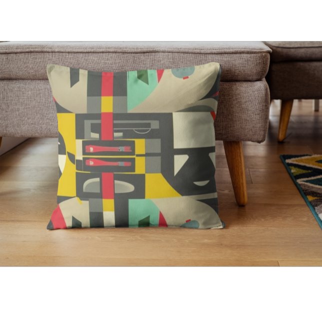 Coussin Art Déco Rencontre Avec Moderne Du Milieu Du Siècl (Créateur téléchargé)