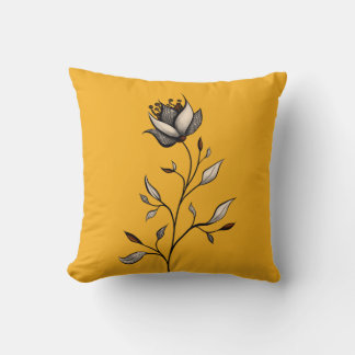 Coussin Art Décor Fleur Élégant Art Abstrait