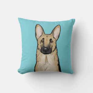 Coussin Art Décoratif De Chien À Berger Allemand Tan Clair