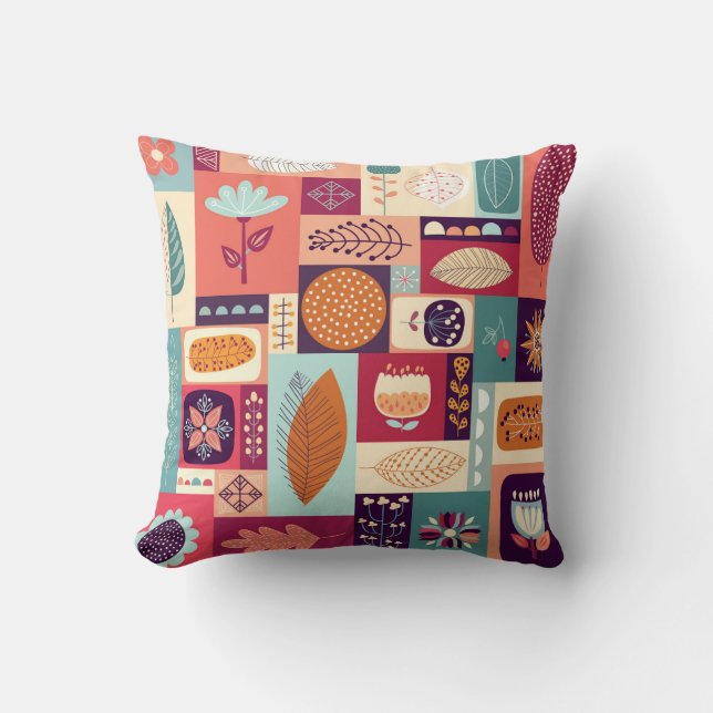 Coussin Art Décoratif Vintage Autumnal (Recto)