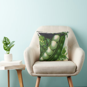 Coussin Art d'étiquette de paquet de graines vintage, hari