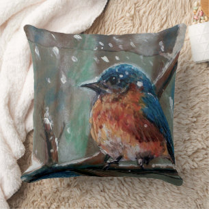 Coussin Art d'hiver Bleu