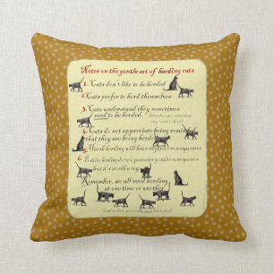 Coussin Art doux de vivre en troupe des chats