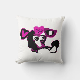 Coussin Art du caniche violet