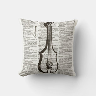 Coussin Art du dictionnaire d'instruments de musique