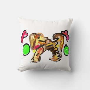Coussin art du golden retriever