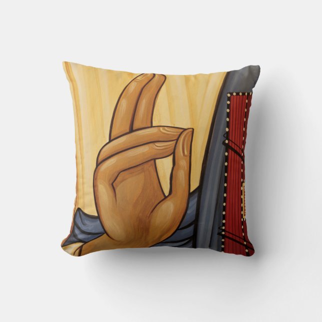 Coussin Art du signe de main religieux (Recto)