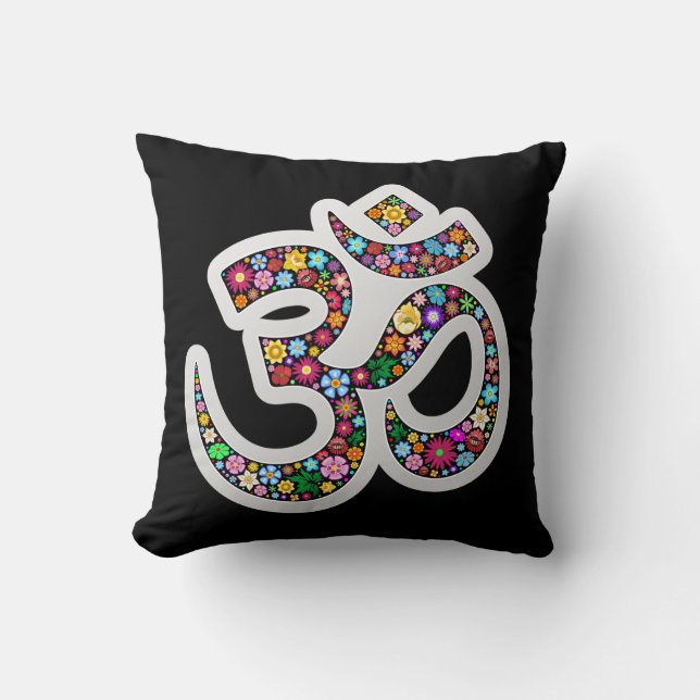 Coussin Art du symbole floral Namaste (Recto)