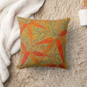 Coussin Art en bambou terrestre Vintage Imprimer orange