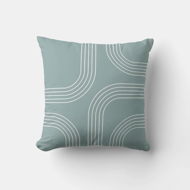 Coussin Art en ligne de style moyen siècle Abstrait (Recto)