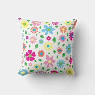 Coussin Art floral coloré