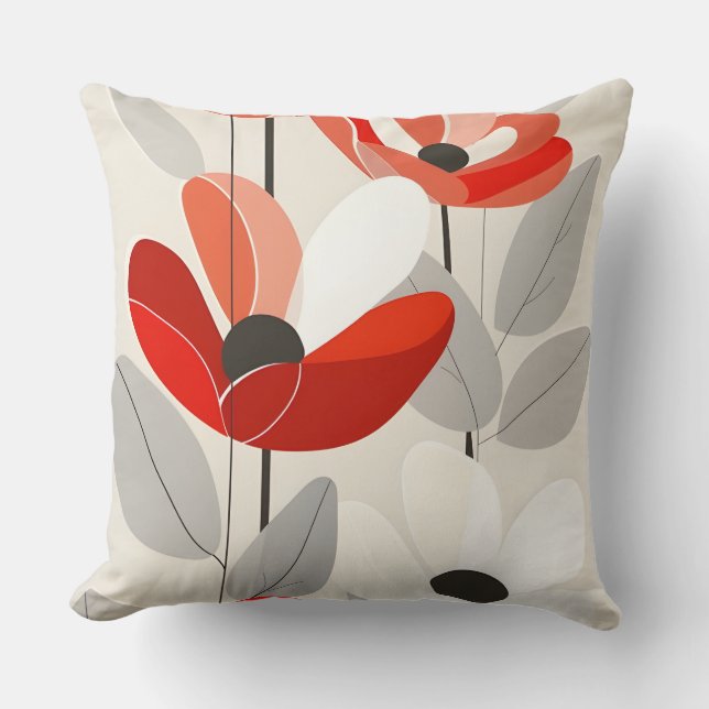 Coussin Art Floral Moderne Impression (Recto)