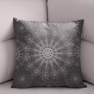 Coussin Art floral noir Sparkling