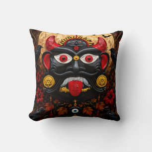 Coussin Art folklorique gothique de l'œil maléfique Hallow