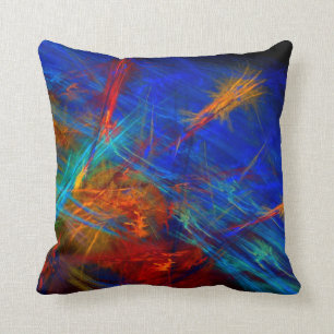 Coussin Art fractal Abstrait coloré
