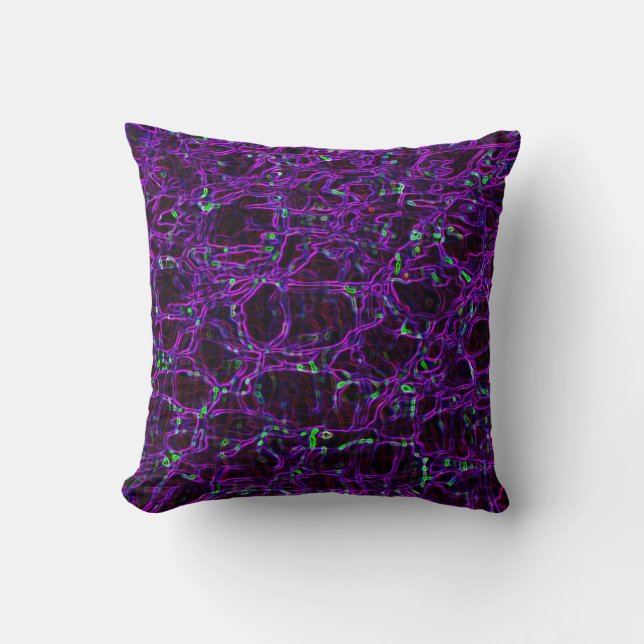 Coussin Art fractal Arêtes brillantes Art moderne Cool uni (Recto)