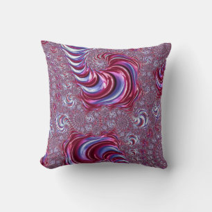 Coussin Art fractal vibrant brillant funky tripant en spir