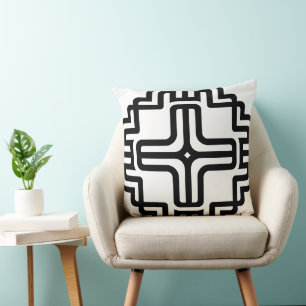 Coussin Art géométrique moderne croix lignes
