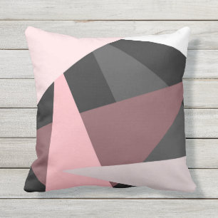 Coussin Art Géométrique moderne rose Fille