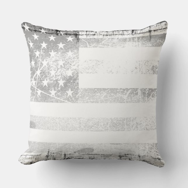 Coussin Art Grunge American Flag #7 (Recto)
