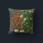 Coussin Art Gustav Klimt - Jardin agricole avec tournesols<br><div class="desc">Art Gustav Klimt - Jardin de ferme avec des tournesols jettent l'oreiller.</div>